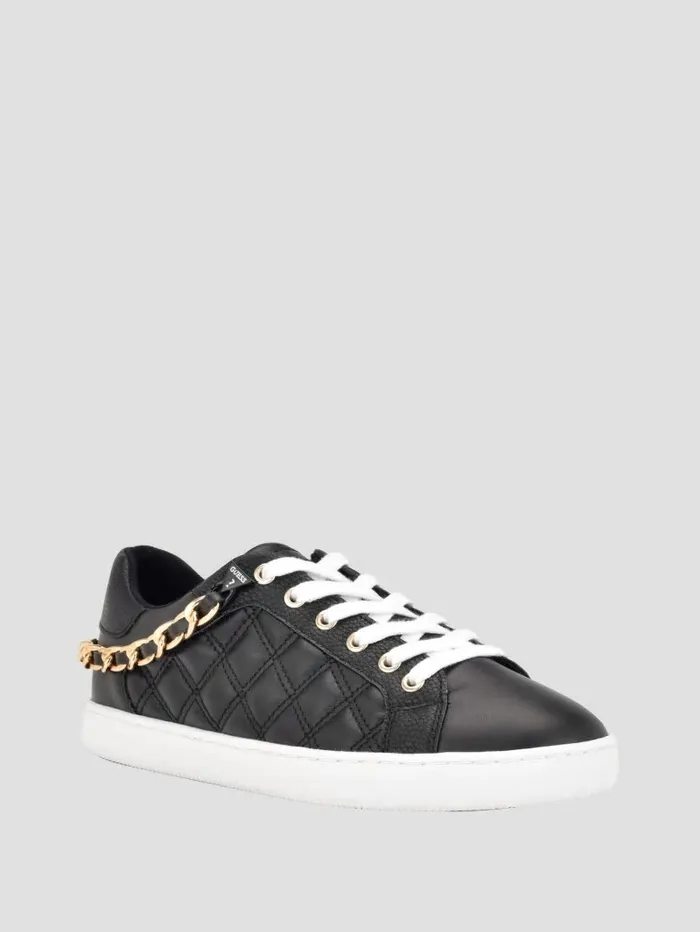 Sneakers Women GUESS Reney Chain Quilted Sneakers Black 001