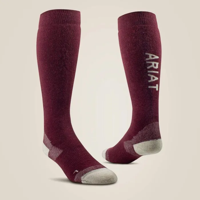 Socks MenWomen Ariat Country Performance Merino Socks Tawny Port