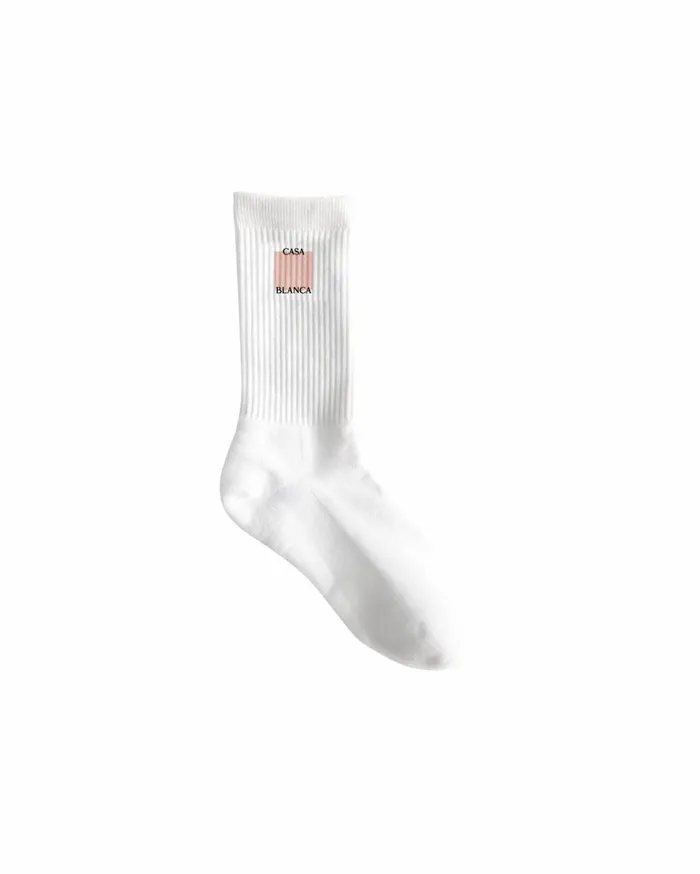 Socks MenWomen Casablanca Paris Orange Casa Logo Socks