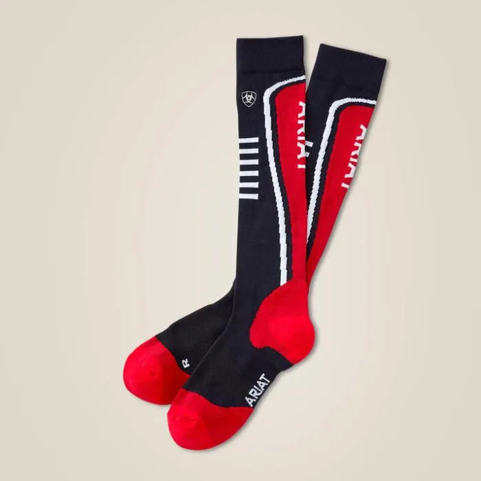 Socks Women Ariat AriatTEK Slimline Performance Socks Navyred
