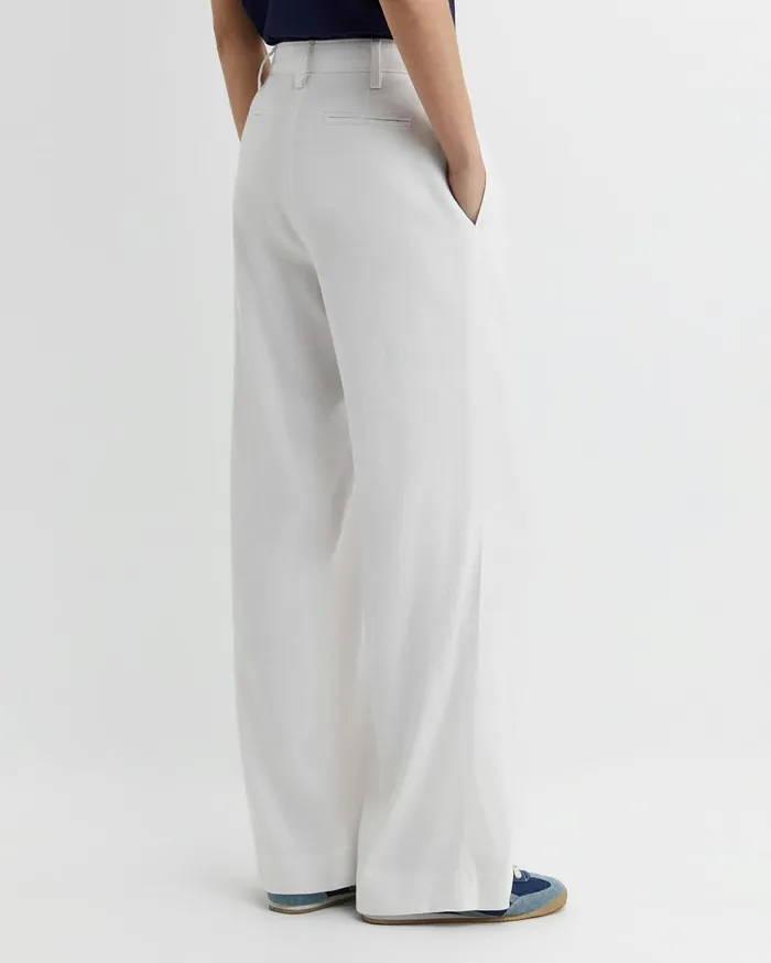 Sportscraft Brianne Wide Leg Pleat Pant White Women Pants