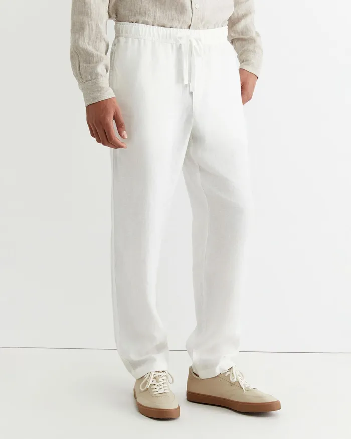 Sportscraft Caffery Linen Pant White Men Pants