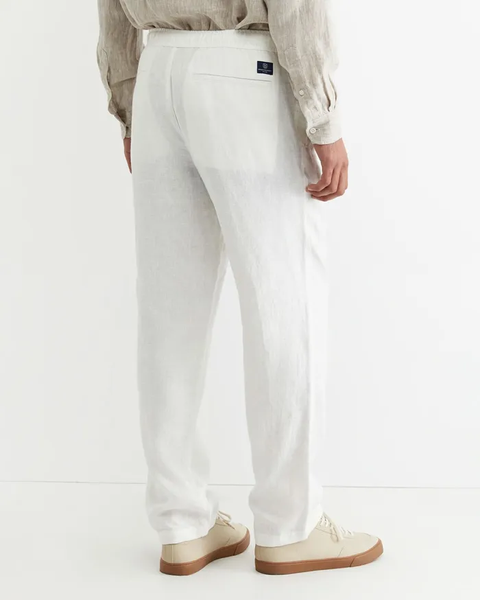 Sportscraft Caffery Linen Pant White Men Pants