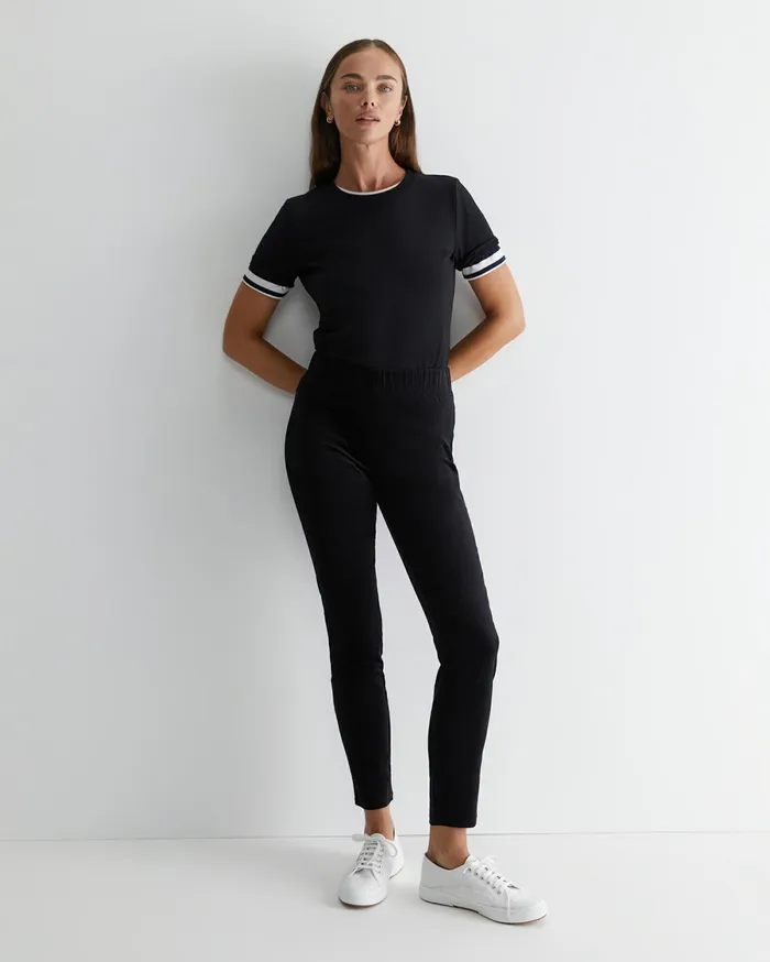 Sportscraft Felicity Velvet Pull On Pant Black Women Pants