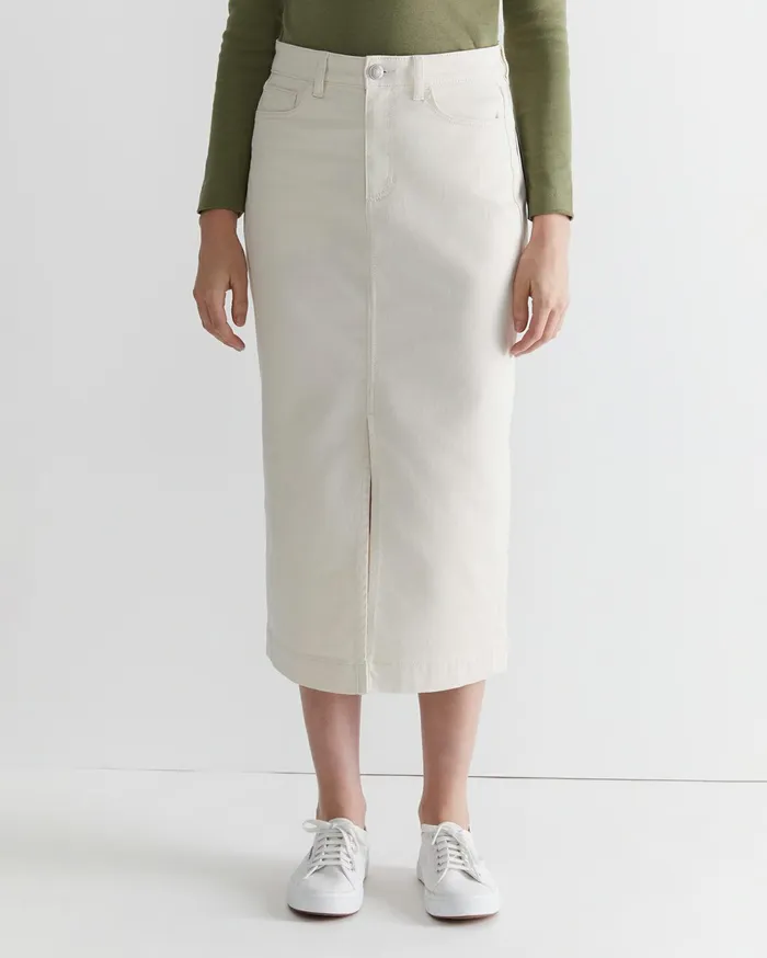 Sportscraft Gabi Midi Skirt Ecru Women Skirts