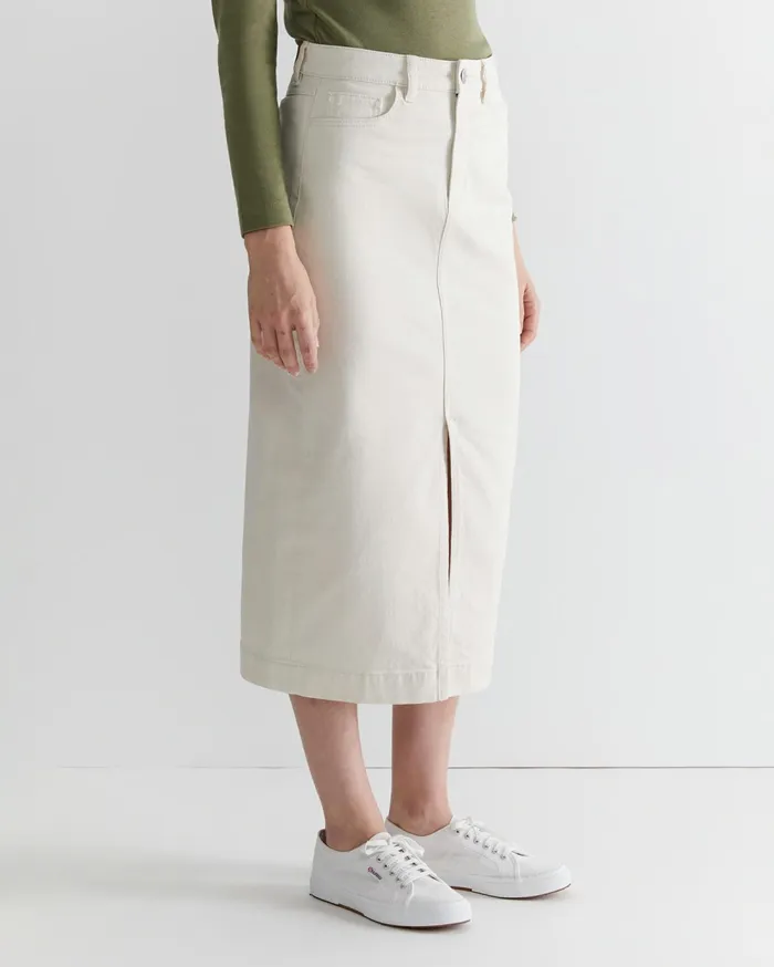 Sportscraft Gabi Midi Skirt Ecru Women Skirts