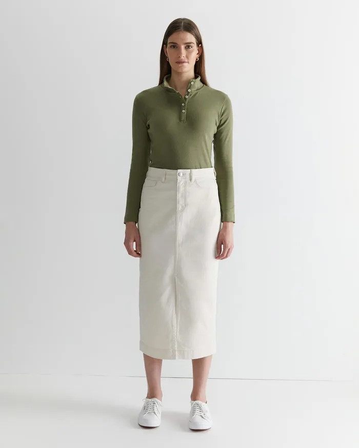 Sportscraft Gabi Midi Skirt Ecru Women Skirts