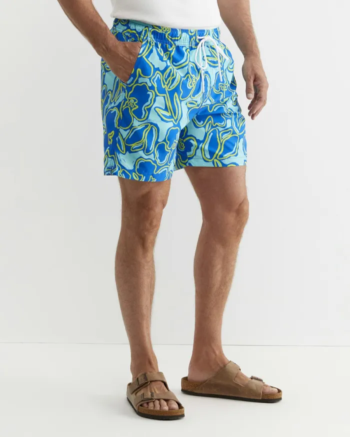 Sportscraft Giles Swim Short Blue Multi Men Swimwear