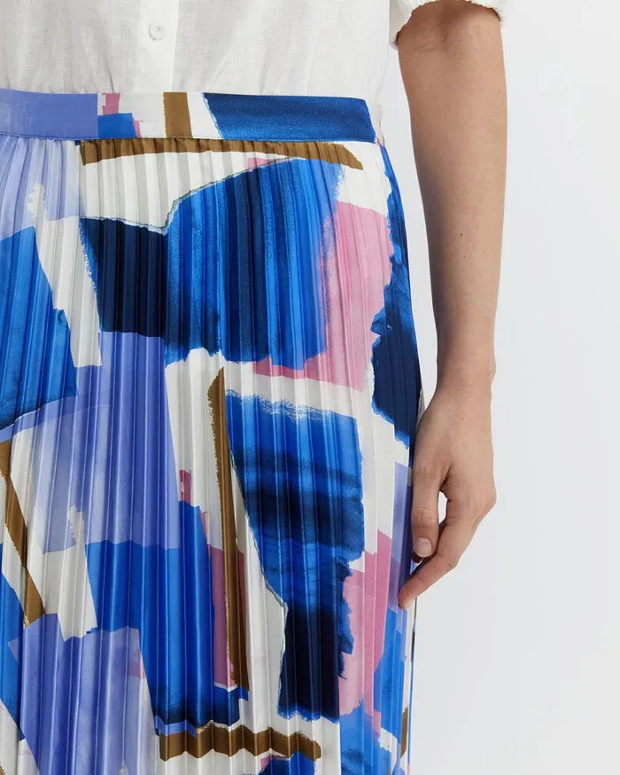Sportscraft Martine Pleat Skirt Multi Women Skirts