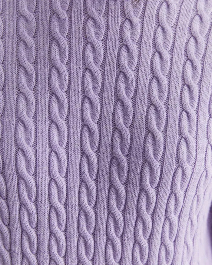 Sportscraft Merino Wool Baby Cable Sweater Lavender Women Knits and Cardigans