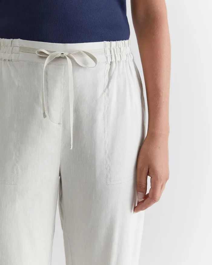 Sportscraft Rosa Crop Linen Pant Natural Women Pants