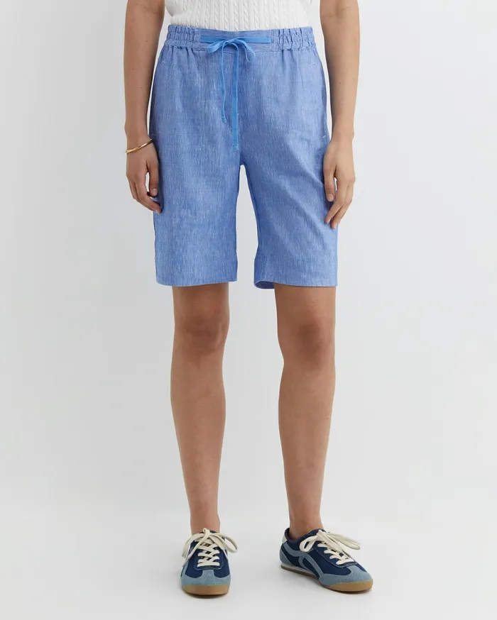 Sportscraft Rosa Linen Short Cerulean Women Shorts