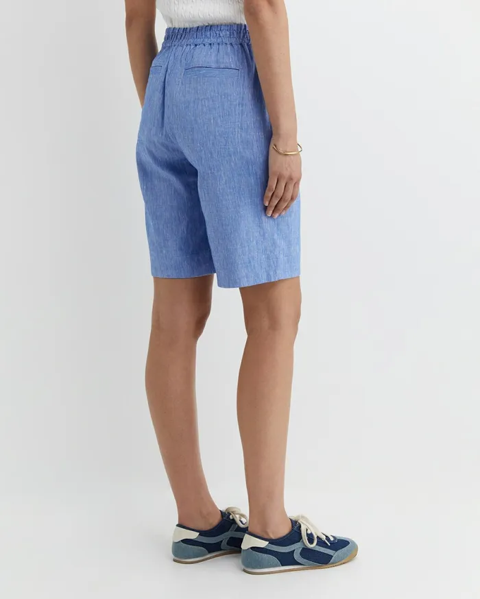 Sportscraft Rosa Linen Short Cerulean Women Shorts