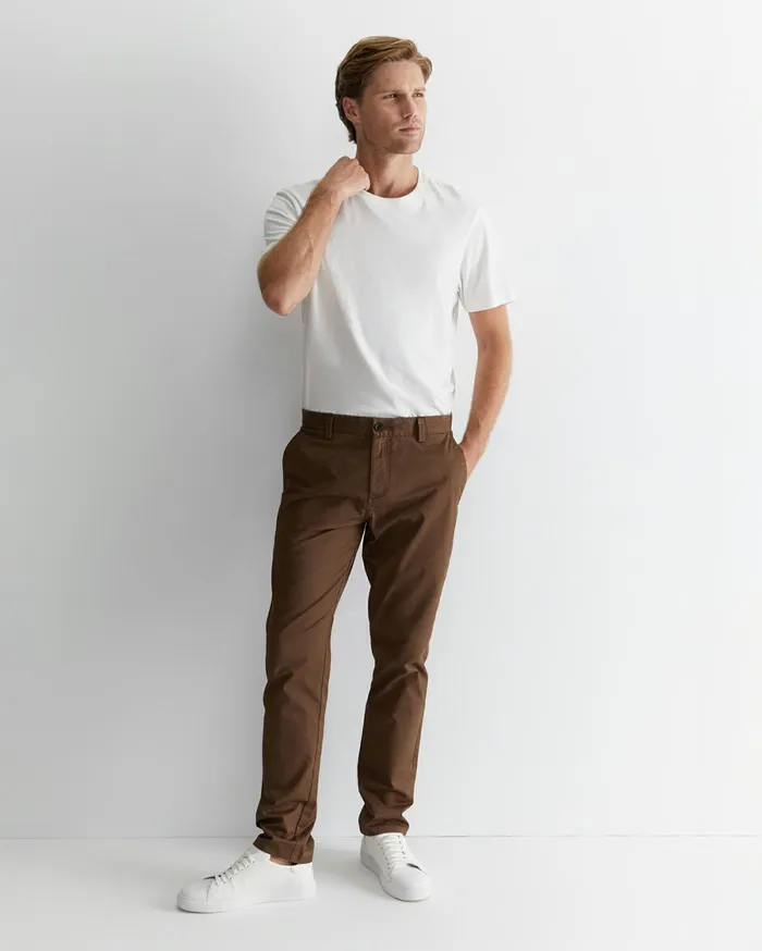Sportscraft Smith Tapered Chinos Brown Men Pants
