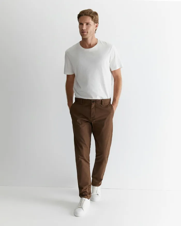 Sportscraft Smith Tapered Chinos Brown Men Pants