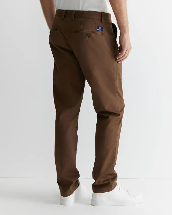 Sportscraft Smith Tapered Chinos Brown Men Pants