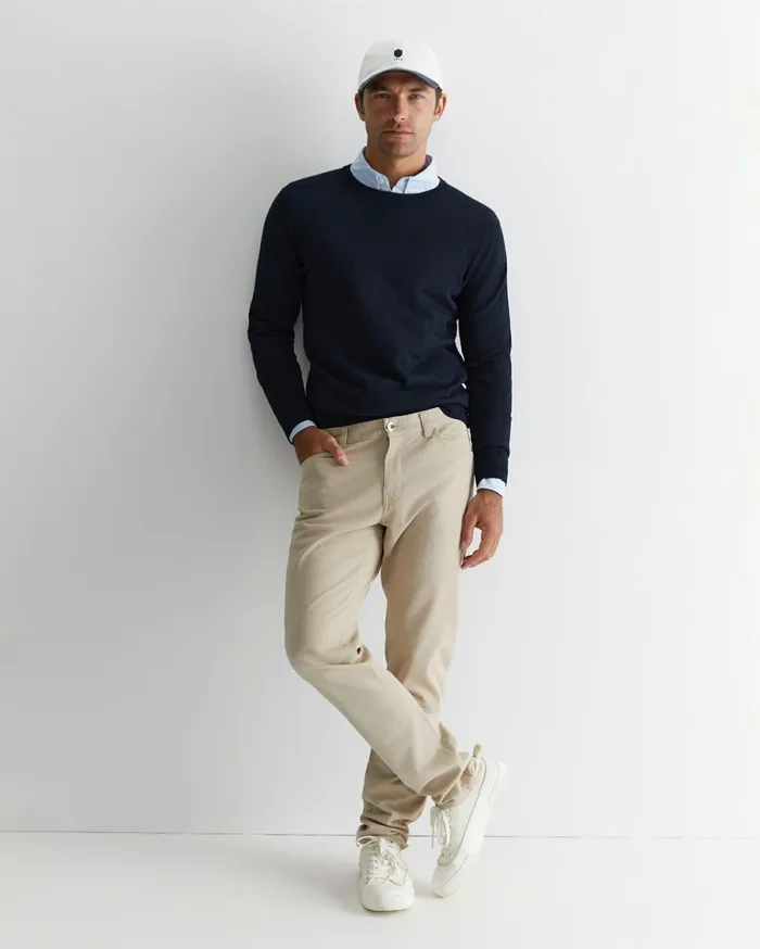 Sportscraft Tapered Bedford Jean Sand Men Pants