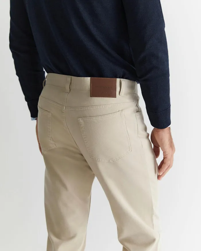Sportscraft Tapered Bedford Jean Sand Men Pants