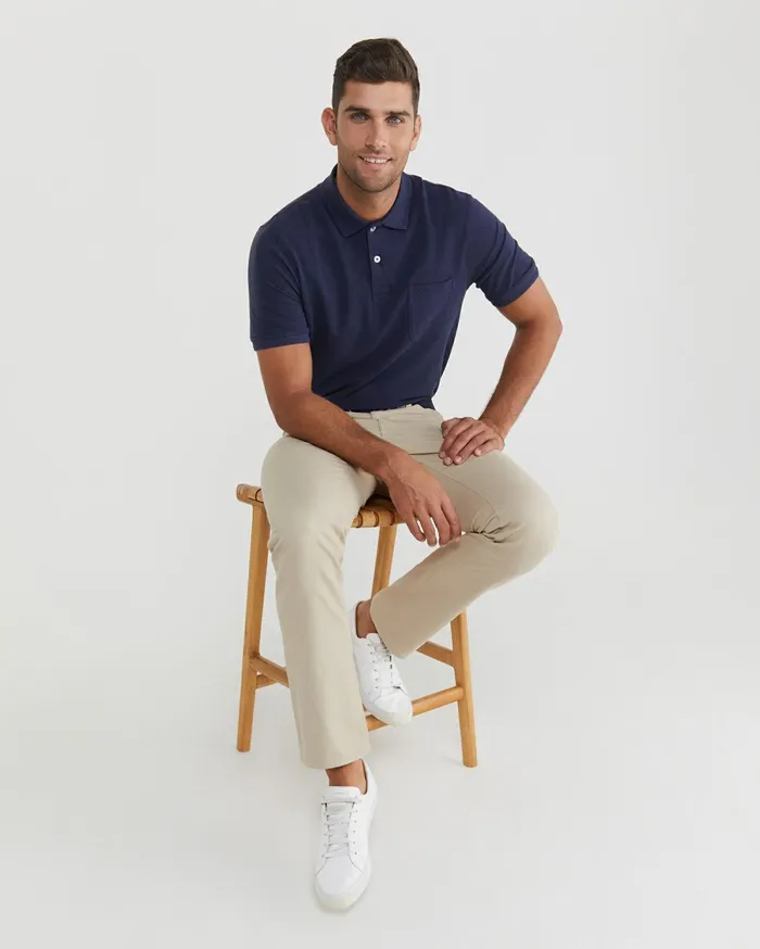 Sportscraft Tapered Bedford Jean Sand Men Pants