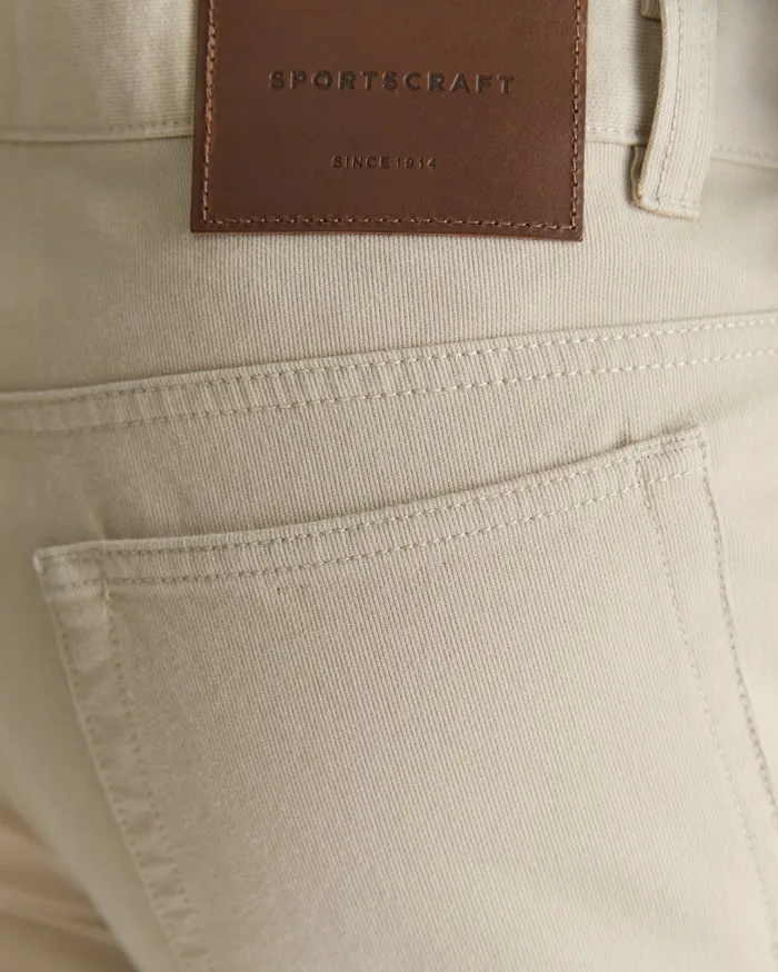 Sportscraft Tapered Bedford Jean Sand Men Pants