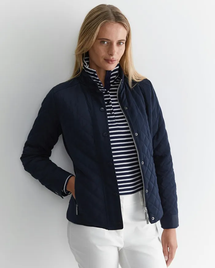 Sportscraft Vera Quilted Jacket Navy Women Jackets and Vests