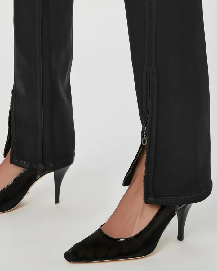 Straight Women PAIGE Stella Cargo Straight Jean 8211 Black Fog Luxe Coating Straight Women PAIGE Stella Cargo Straight Jean 8211 Black Fog Luxe Coating