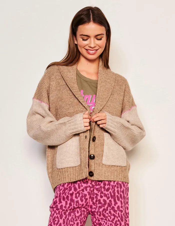Sundry Clothing Jackets Women Women039s Shawl Collar Cardi In Taupe Taupe