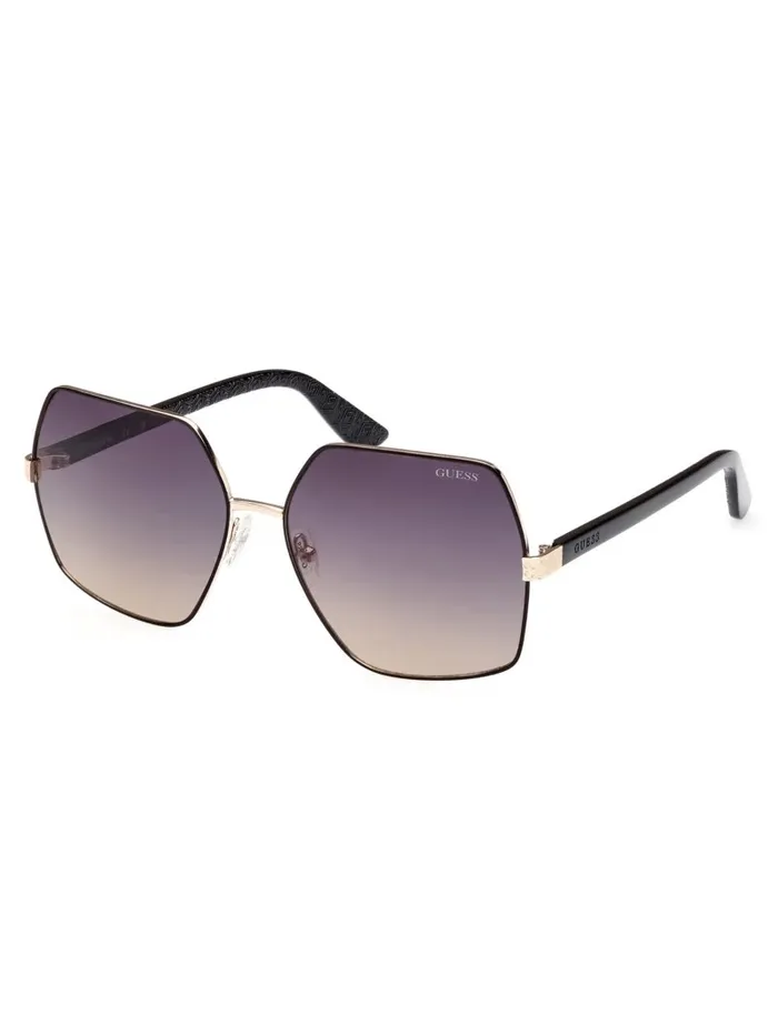 Sunglasses GUESS Women Aurora Oversized Trim Sunglasses 05b Black