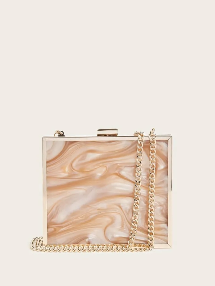 Sutton Box Clutch SilverGold Women Handbags GUESS
