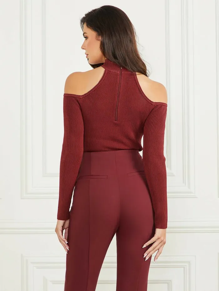 Sweaters and Knits Gabriela Sweater Top Vino GUESS Women Sweaters and Knits Gabriela Sweater Top Vino GUESS Women