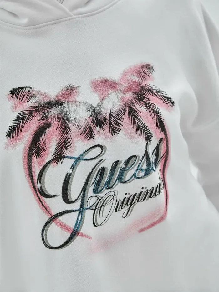 Sweaters and Knits GUESS Originals Eco Palm Hoodie Pure White GUESS Women