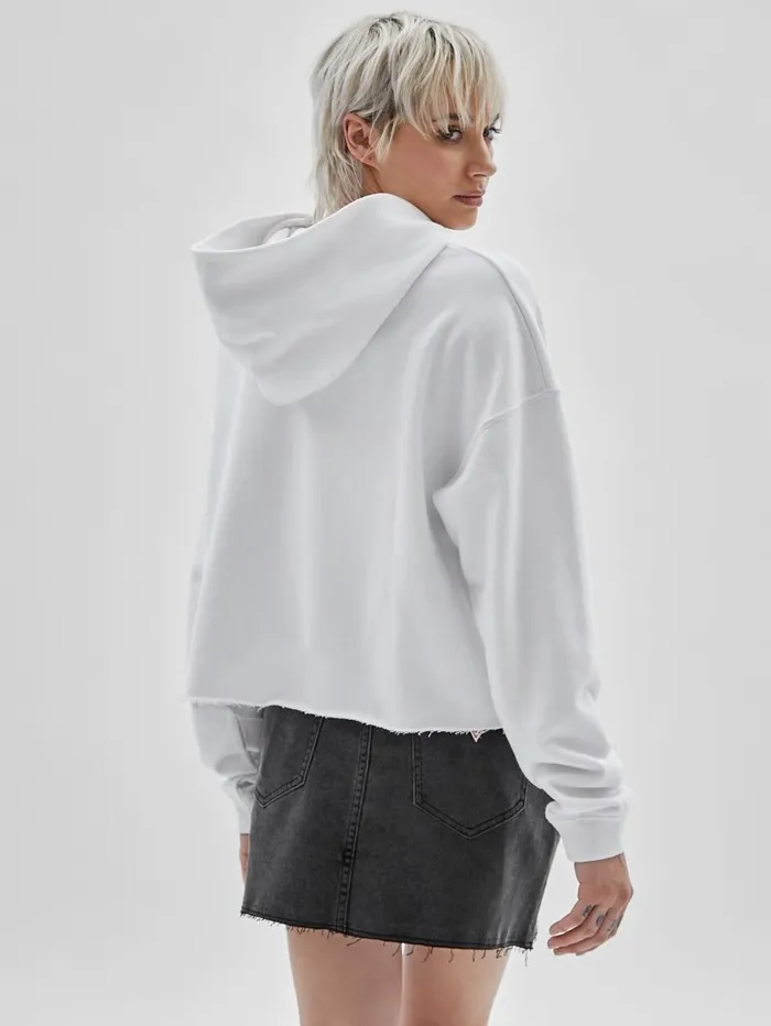 Sweaters and Knits GUESS Originals Eco Palm Hoodie Pure White GUESS Women