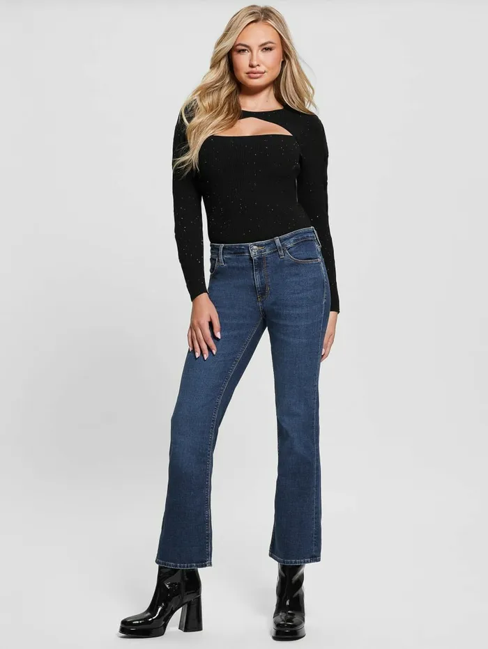 Sweaters and Knits Laurel Micro Sequin Sweater Jet Black Multi GUESS Women Sweaters and Knits Laurel Micro Sequin Sweater Jet Black Multi GUESS Women