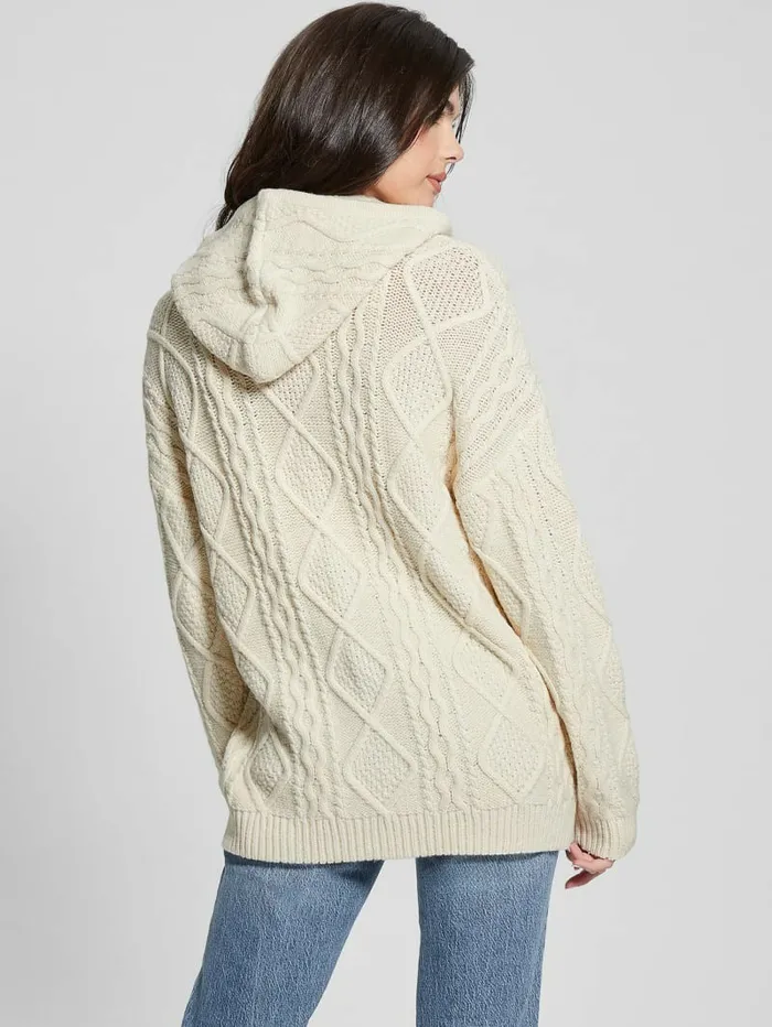 Sweaters and Knits Women Chiba FullZip Sweater Pearl Oyster GUESS Sweaters and Knits Women Chiba FullZip Sweater Pearl Oyster GUESS