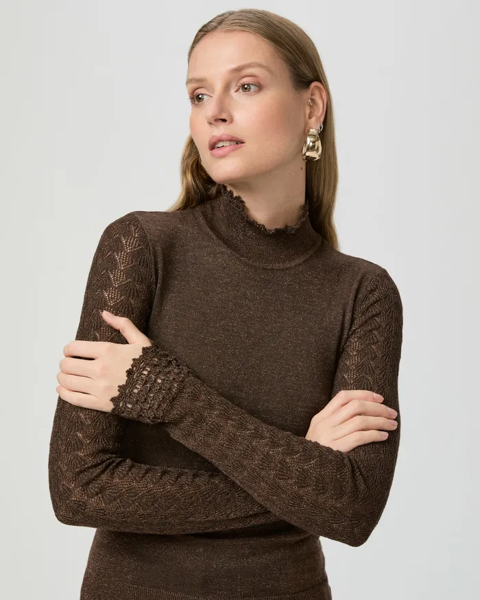 Sweaters and Sweatshirts Stephanie Top 8211 Bronze Sparkle 8211 PAIGE Women Sweaters and Sweatshirts Stephanie Top 8211 Bronze Sparkle 8211 PAIGE Women