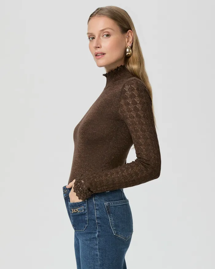 Sweaters and Sweatshirts Stephanie Top 8211 Bronze Sparkle 8211 PAIGE Women Sweaters and Sweatshirts Stephanie Top 8211 Bronze Sparkle 8211 PAIGE Women