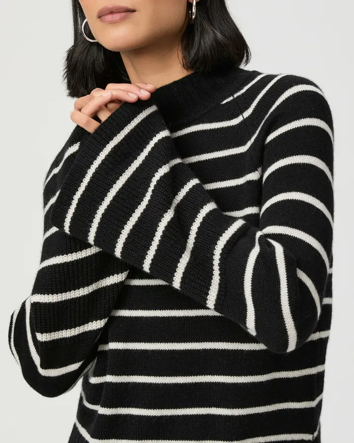 Sweaters and Sweatshirts Women PAIGE Laurel Sweater 8211 Black Multi Cashmere