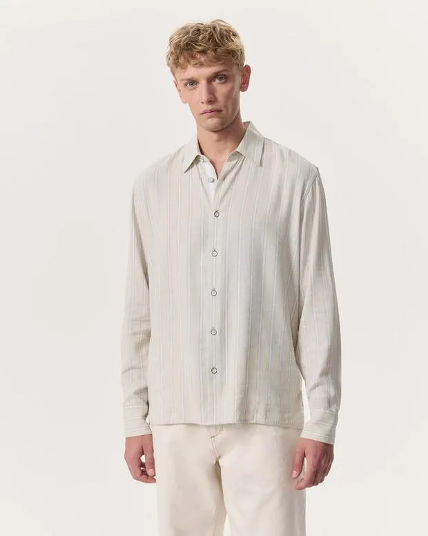 Sweaters rag and bone Men Dalton Dobby Plaid Shirt BlackTaupe Grey