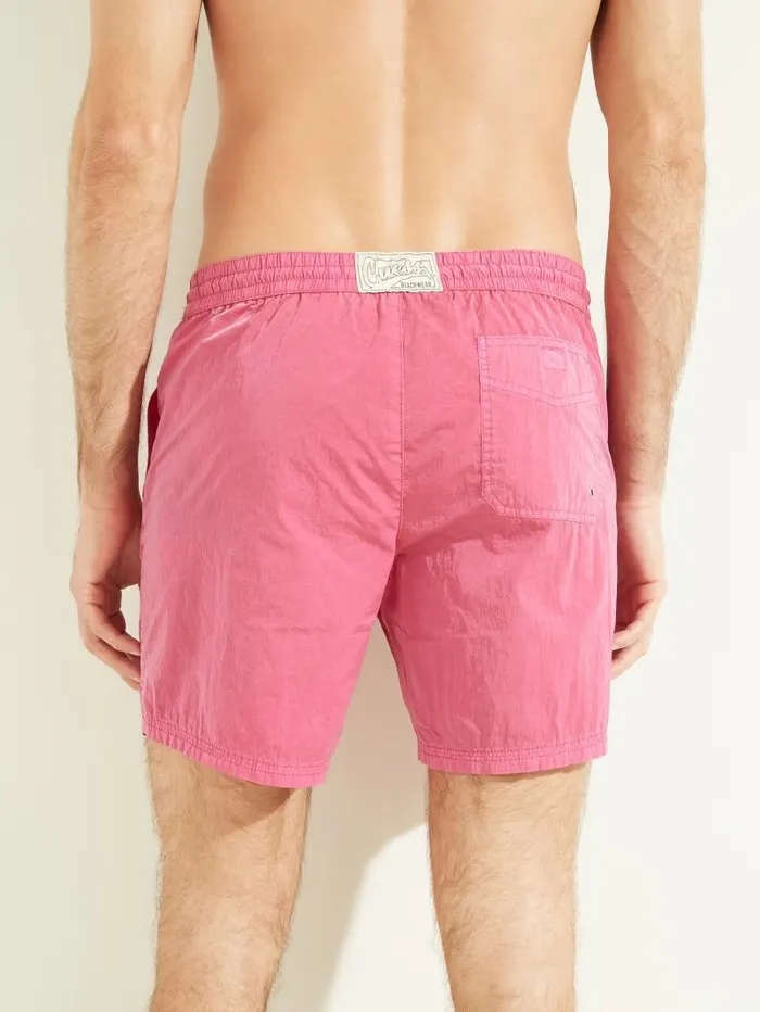 Swim Nylon Swim Trunks Peace Pink GUESS Men Swim Nylon Swim Trunks Peace Pink GUESS Men