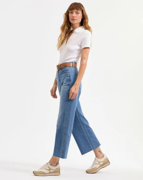 Taylor Cropped WideLeg Jean Enough Said Women Veronica Beard Jeans