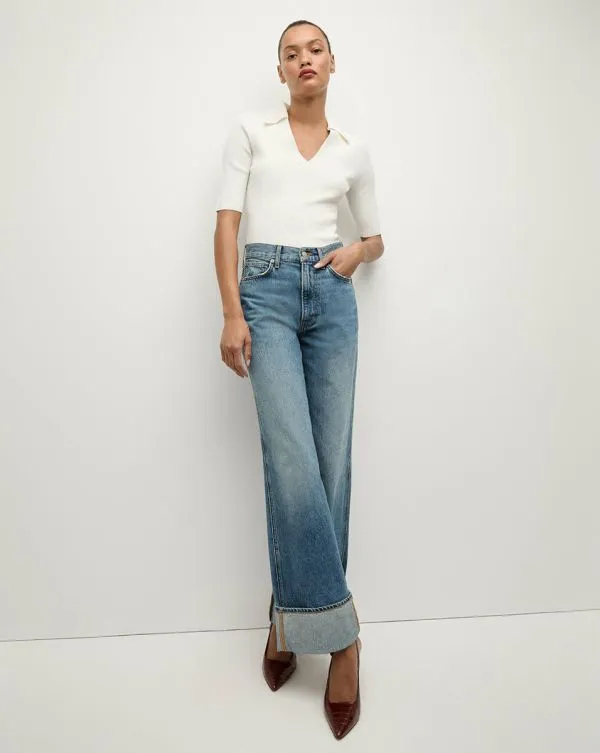 Taylor Cuffed WideLeg Jean Rebel Stone Women Veronica Beard Jeans Taylor Cuffed WideLeg Jean Rebel Stone Women Veronica Beard Jeans