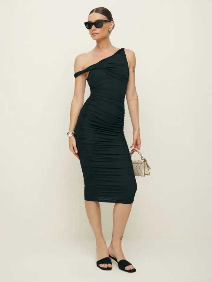 The Reformation Alycia Knit Dress Black 8211 Clothing