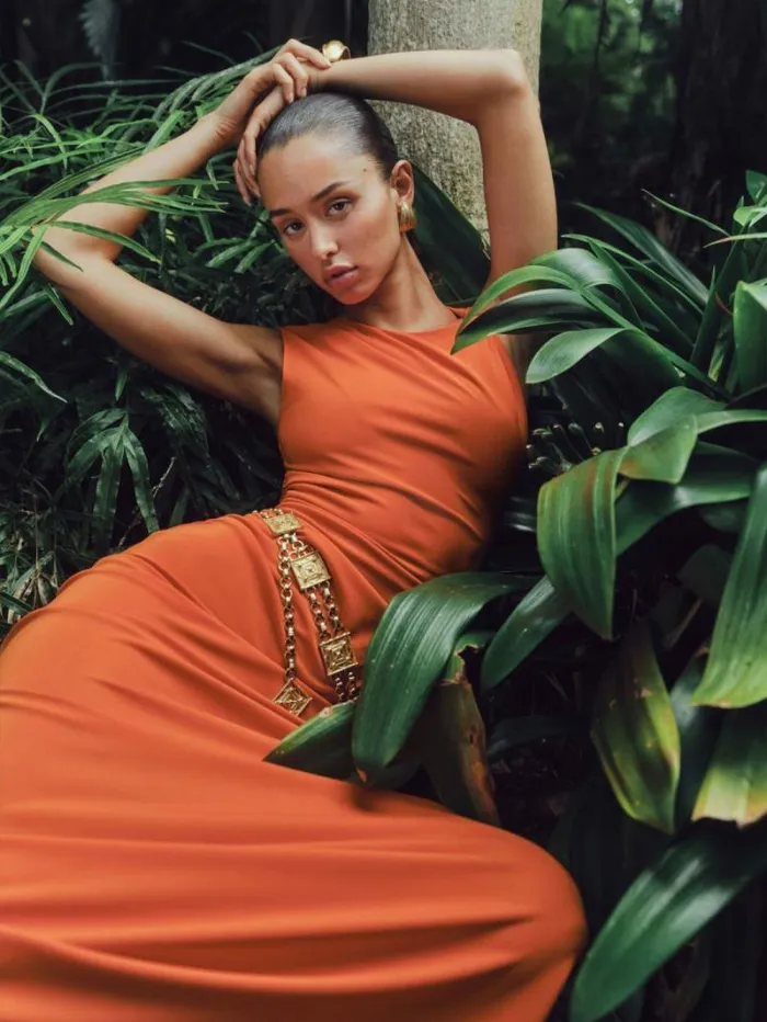 The Reformation Amara Knit Dress Orange Peel 8211 Clothing