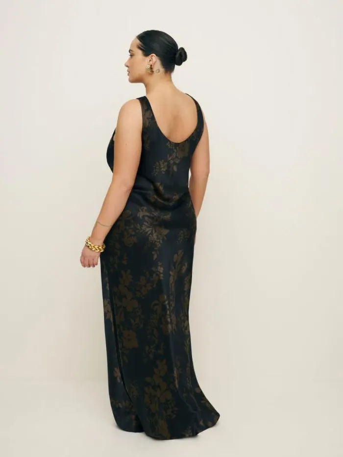 The Reformation Annabelle Silk Dress Es Night Garden 8211 ClothingWeddings