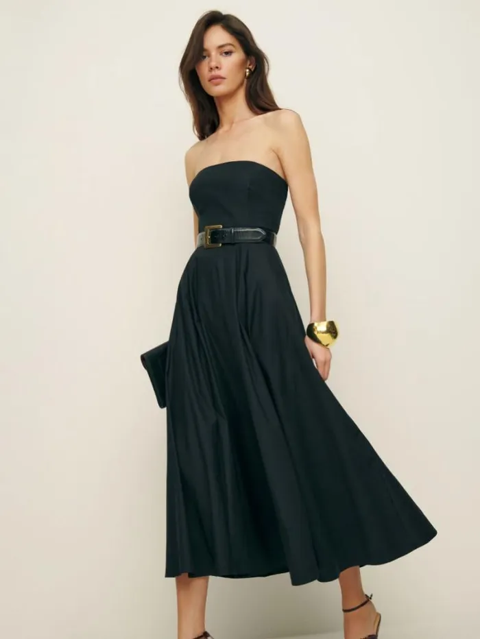 The Reformation Astoria Dress Black 8211 Clothing