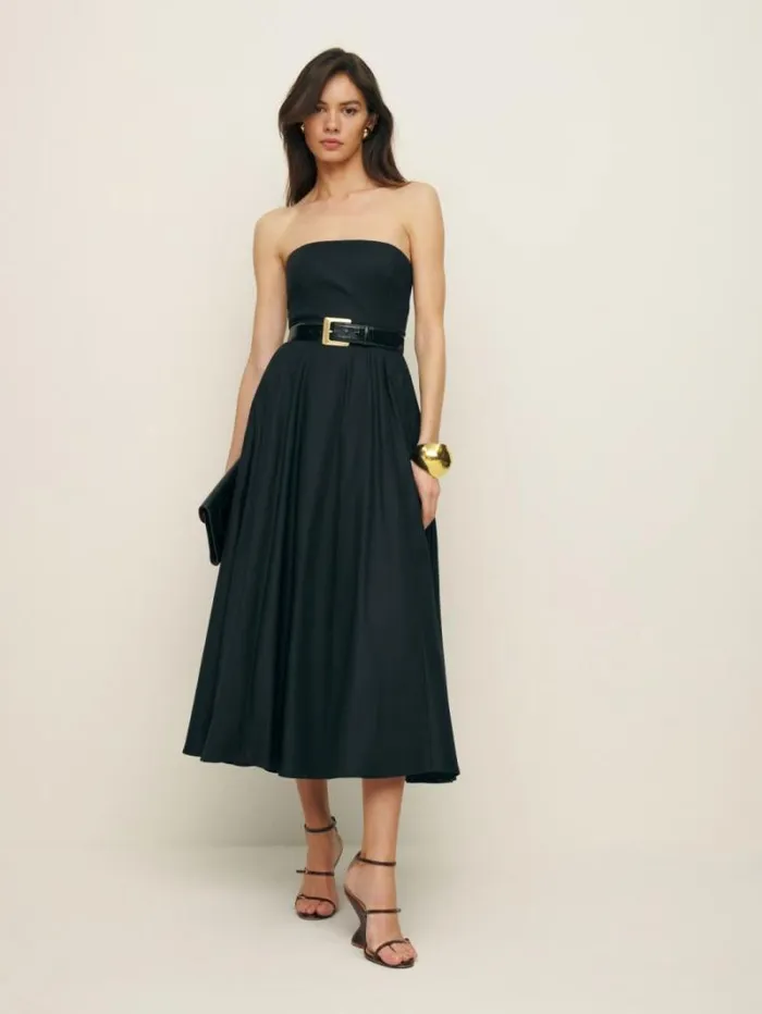 The Reformation Astoria Dress Black 8211 Clothing