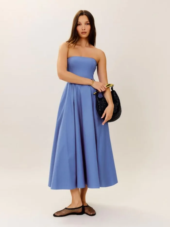 The Reformation Astoria Dress Dusk 8211 Clothing