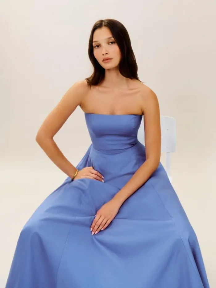 The Reformation Astoria Dress Dusk 8211 Clothing