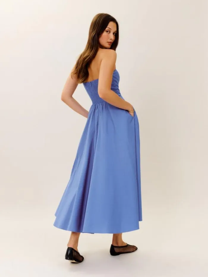 The Reformation Astoria Dress Dusk 8211 Clothing