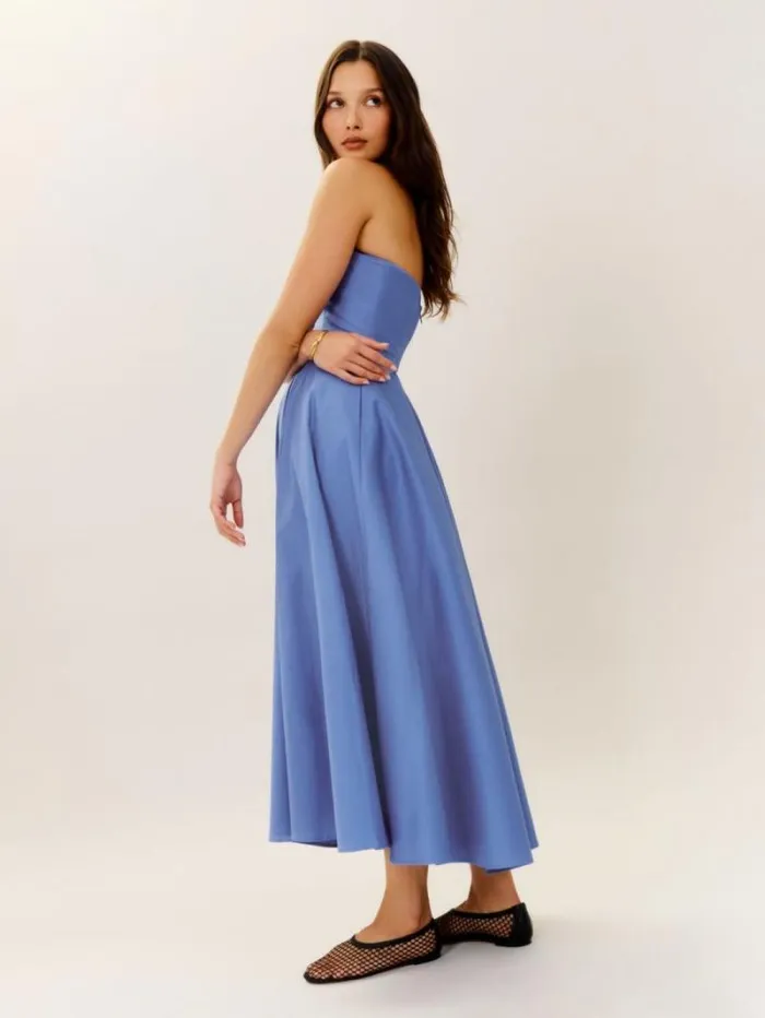 The Reformation Astoria Dress Dusk 8211 Clothing